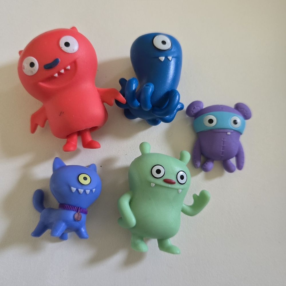 Ugly Doll Rare Vinyl Miniatures Set Of 5 Collectible